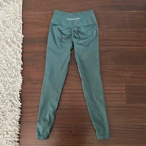 Alphalete Amplify teal gym leggings. Most flattering, butt lifting pants ever!